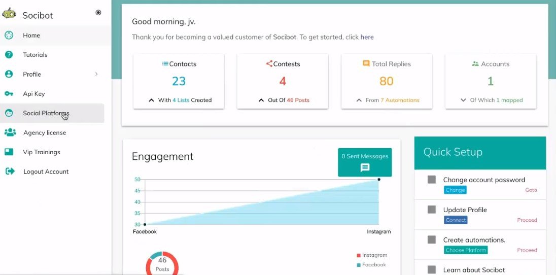 socibot dashboard
