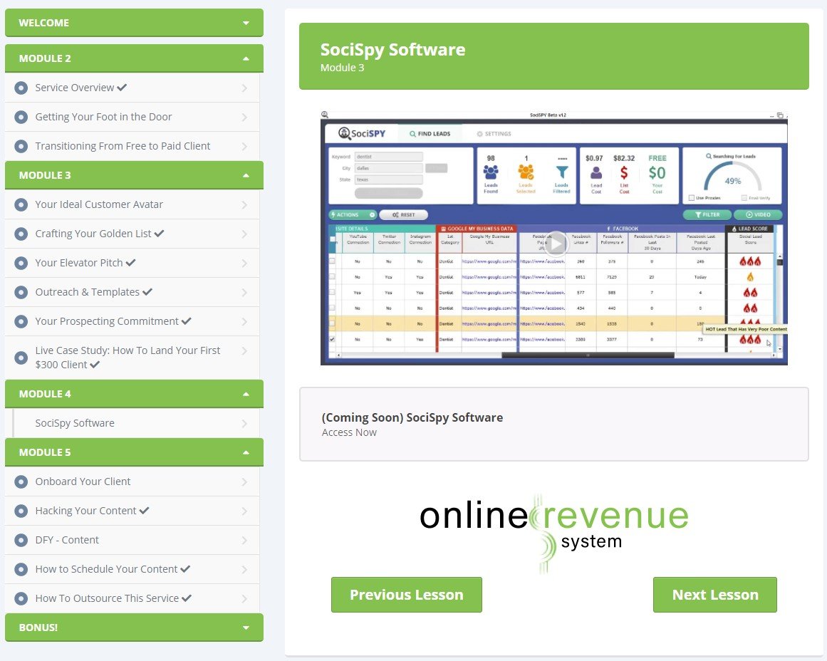 Online Revenue System